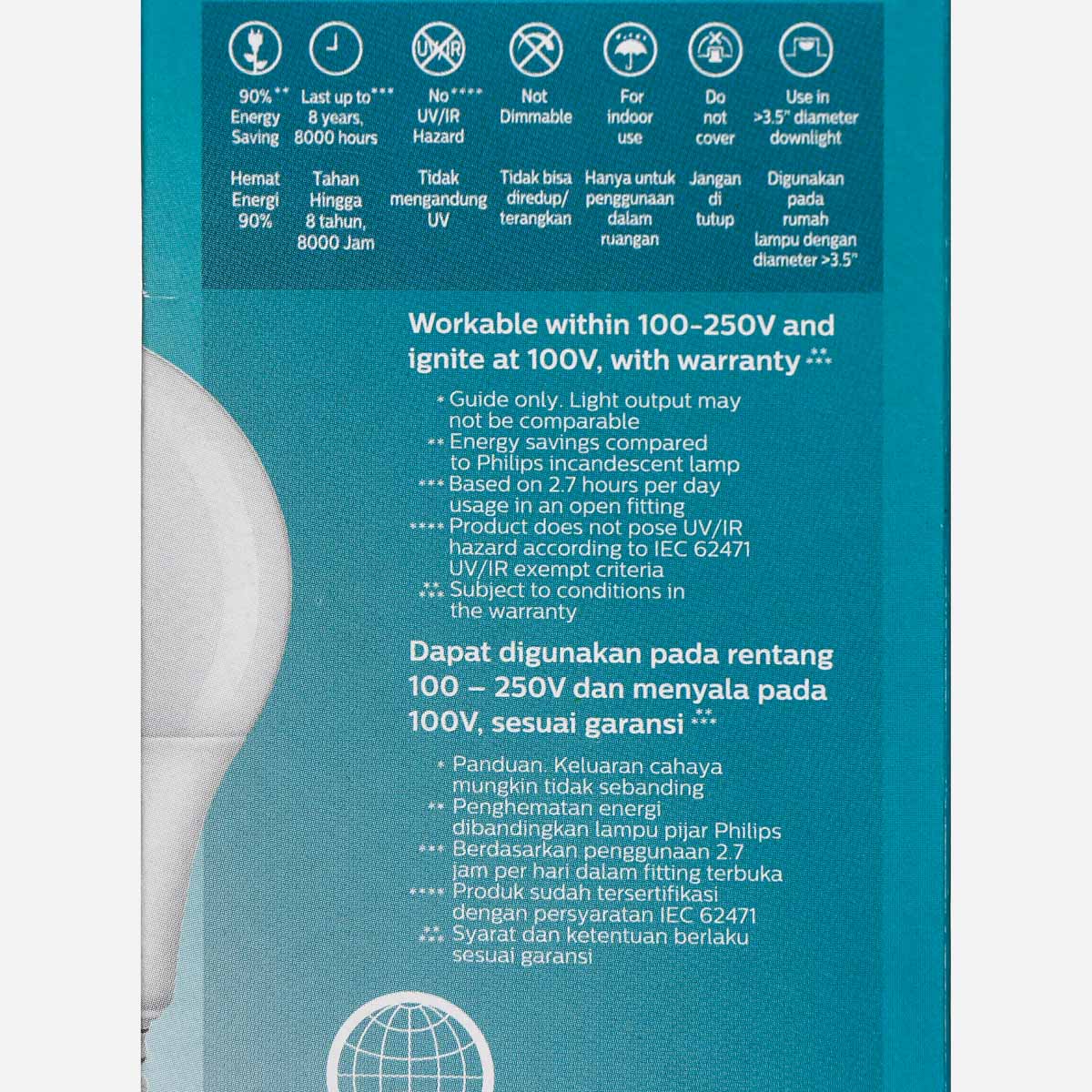 PHILIPS Essential LED Light Bulb 5W Warm White