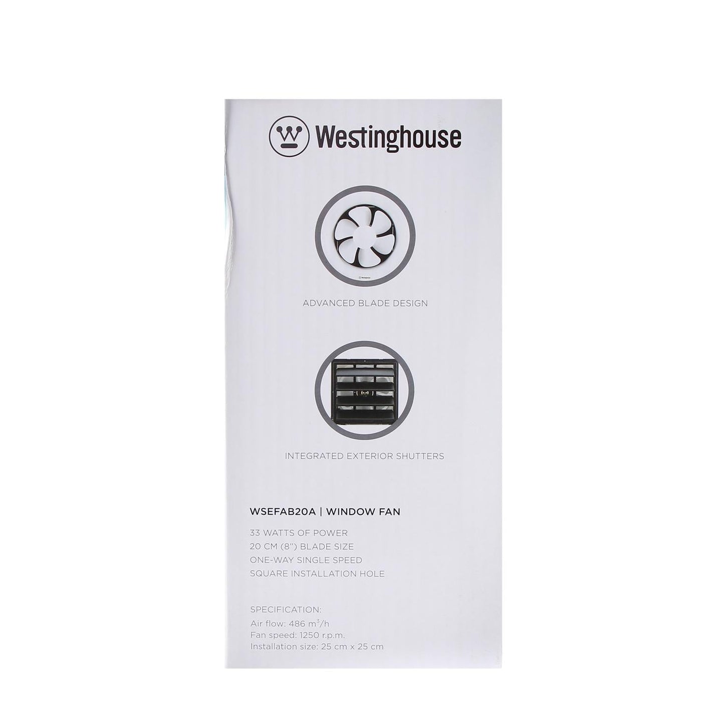 WESTINGHOUSE 8" Exhaust Fan (WSEFAB20A)