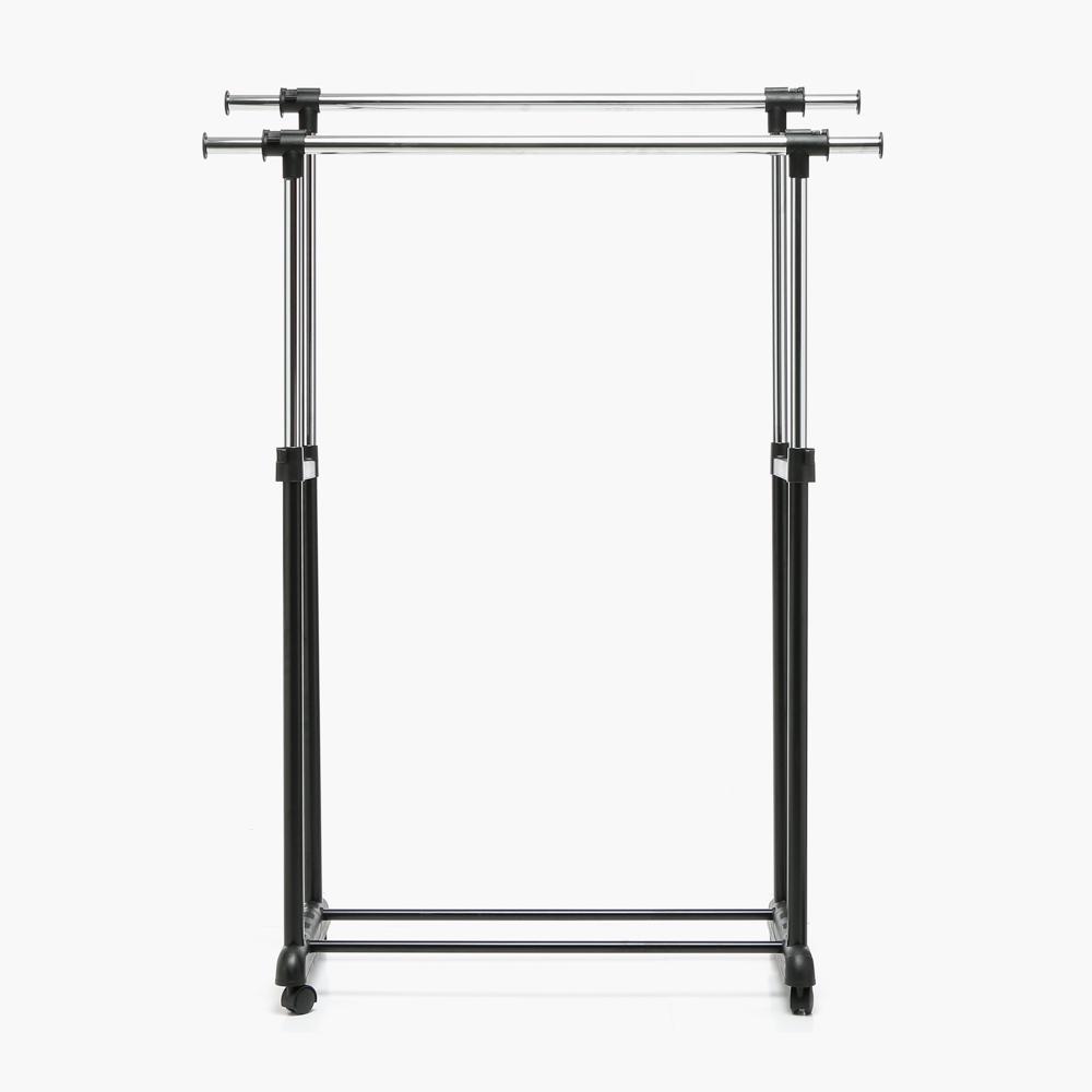 LIVING MASTER Mobile Clothes Double Rack