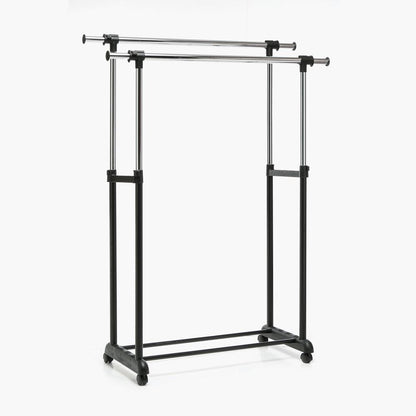 LIVING MASTER Mobile Clothes Double Rack