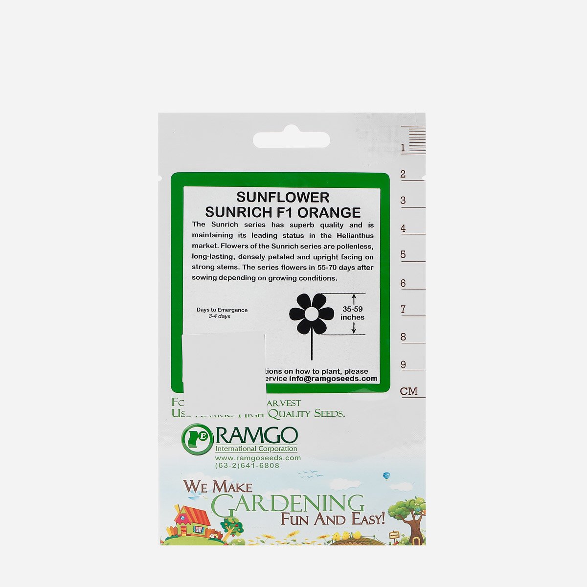 RAMGO Hybrid Helianthus Sunflower Sunrich Seeds - Orange