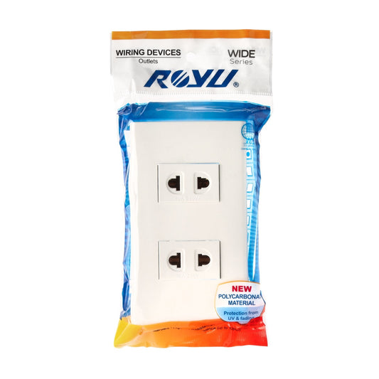 ROYU Wide Series 2-Gang Outlet