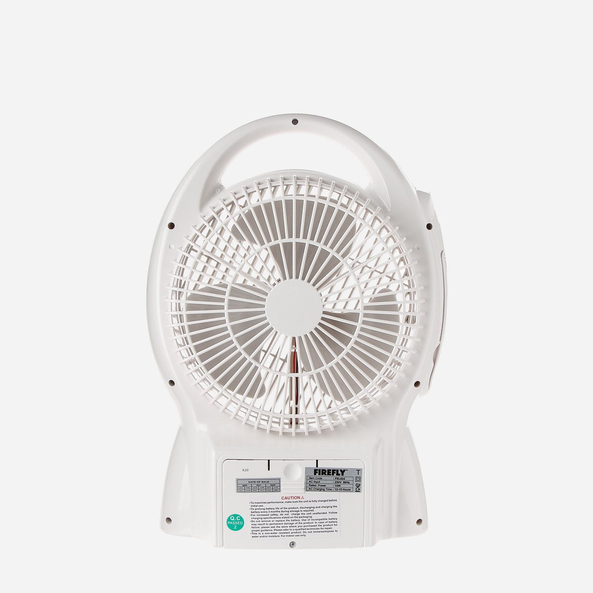 FIREFLY 8" Oscillating 3-Speed Fan with USB Mobile Phone Charger & 24 LED Desk Lamp