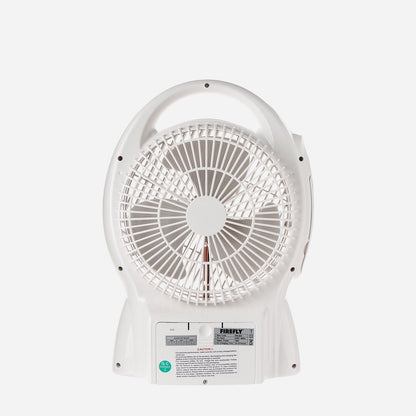 FIREFLY 8" Oscillating 3-Speed Fan with USB Mobile Phone Charger & 24 LED Desk Lamp