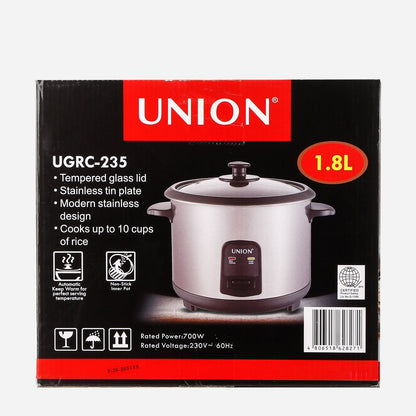 Union Tempered Glass Stainless Rice Cooker 1.8L (UGRC-235)
