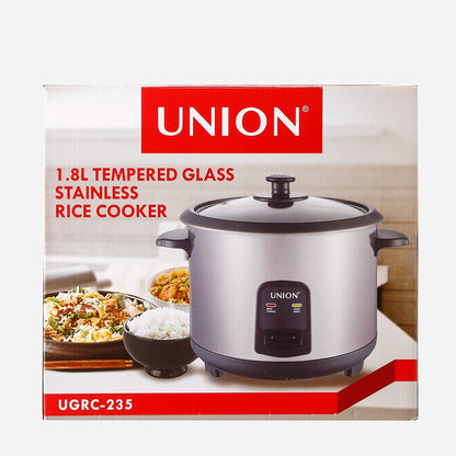 Union Tempered Glass Stainless Rice Cooker 1.8L (UGRC-235)