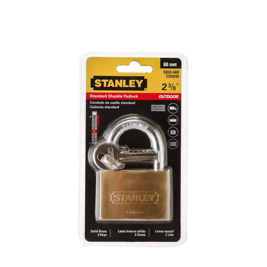 STANLEY 60mm Outdoor Standard Shackle Padlock with Keys (S824-660)