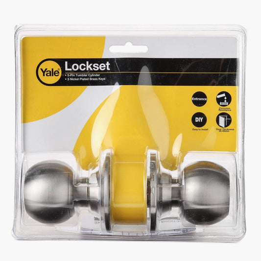 YALE Satin Stainless Steel Standard Duty Cylindrical Lock Set (YLHCA5127 US32D)