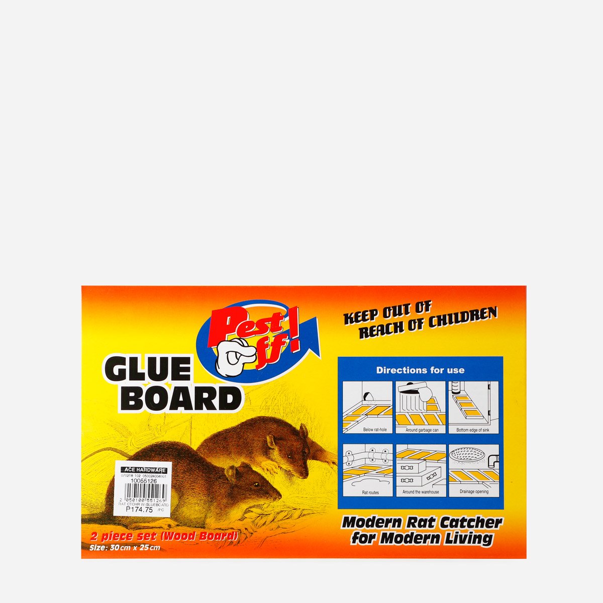PESTOFF RAT CATCHER 2PCS WOOD GLUEBOARD 36/C