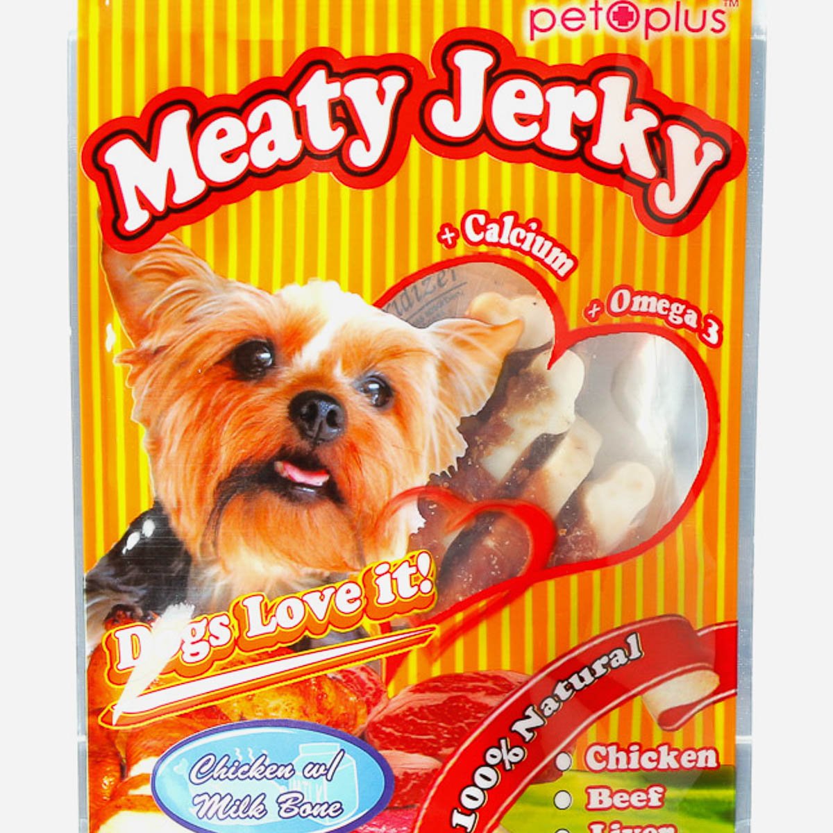 PETPLUS Meat Jerky Chicken with Milk Bone