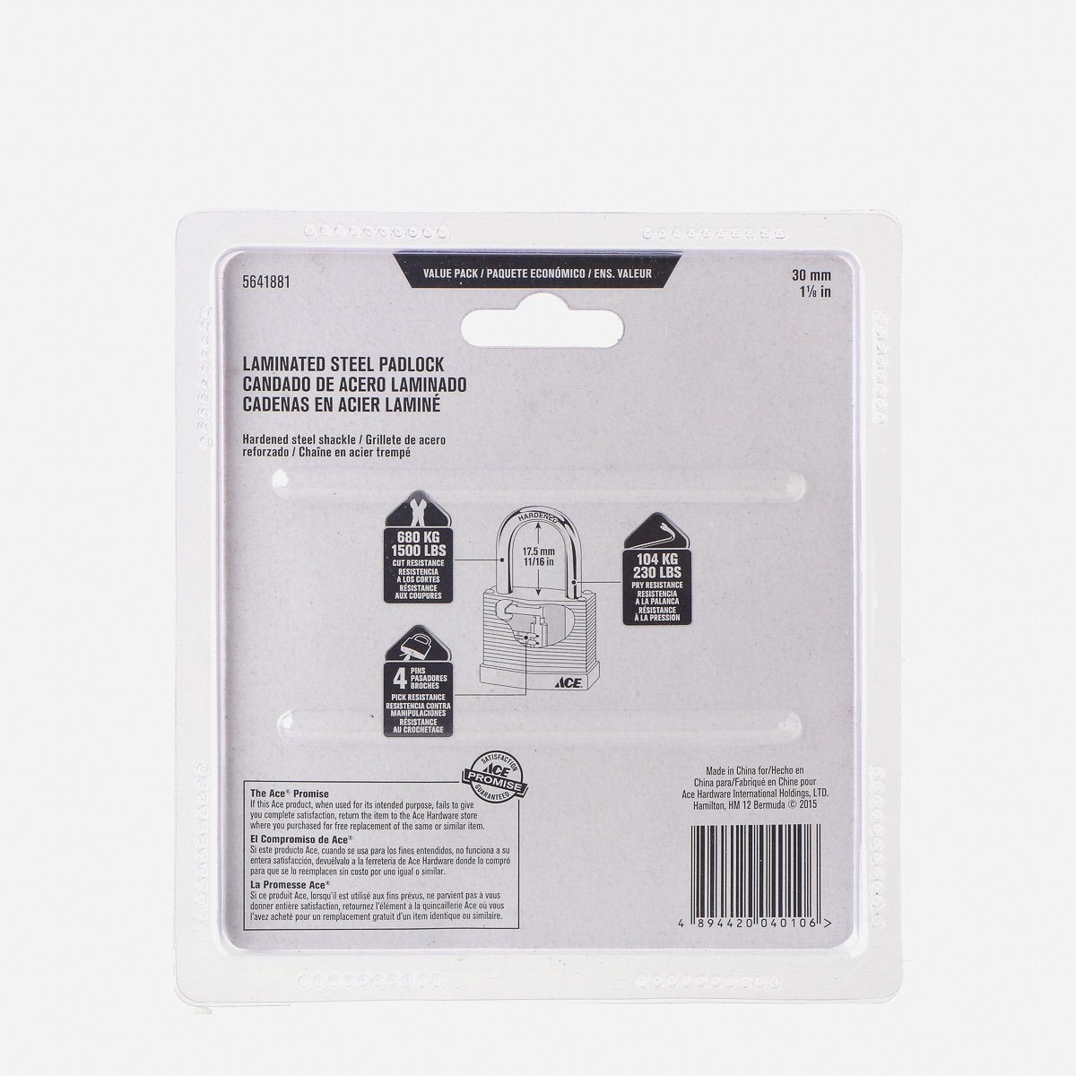 ACE 30mm Laminated Padlock Set  - 2pcs.