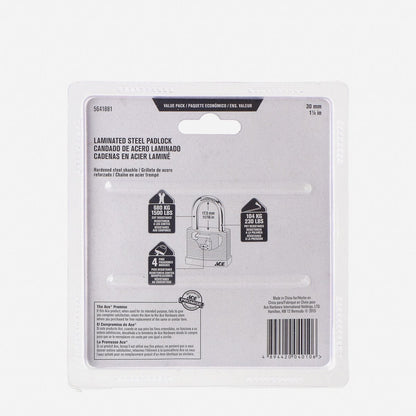 ACE 30mm Laminated Padlock Set  - 2pcs.