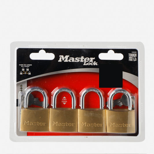 MASTER 40mm Solid Brass Padlock (4-Pack)