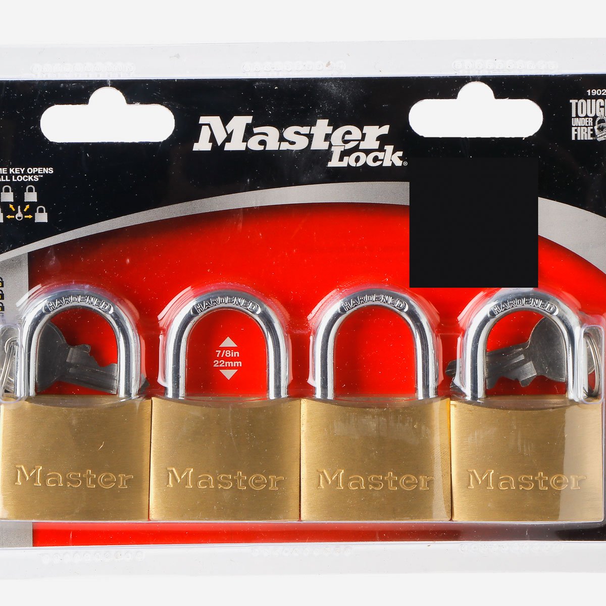 MASTER 40mm Solid Brass Padlock (4-Pack)
