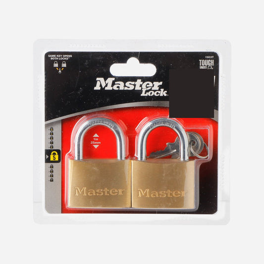 MASTER 50mm  2-Pack Solid Brass Padlock