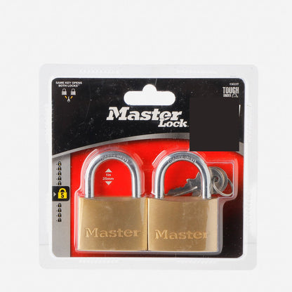 MASTER 50mm  2-Pack Solid Brass Padlock