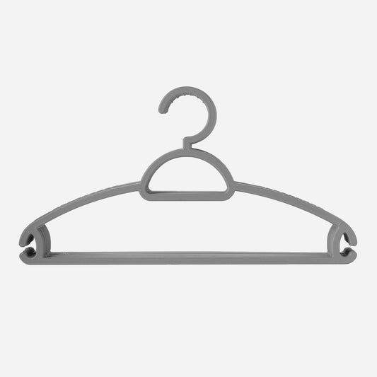 HOMESTYLE Slim Hanger Set - Gray/Black 12pcs