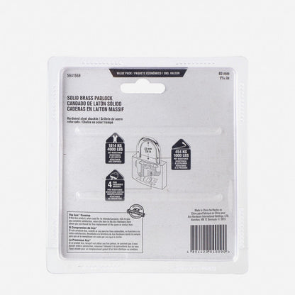 ACE 40mm Solid Brass Padlock Pack