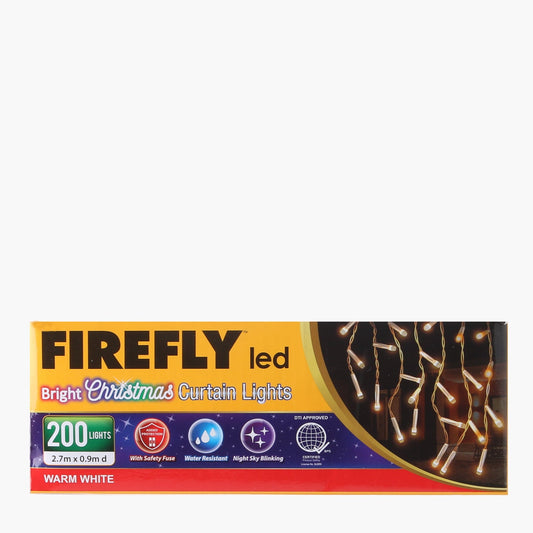 FIREFLY 3m 200LED Bright Blinking Curtain Christmas Lights