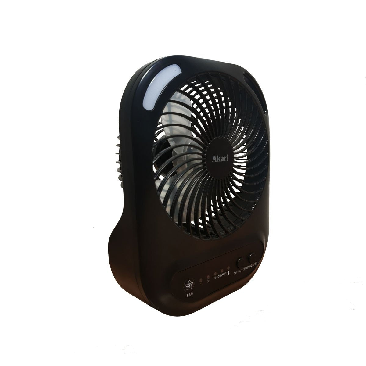 AKARI 5W Rechargeable Box Fan Black (ARBF-5512MB)