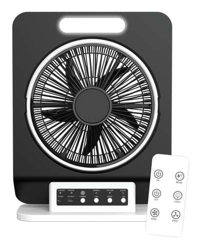 AKARI 50W Oscilating Box Fan Black (ARBF-5913)
