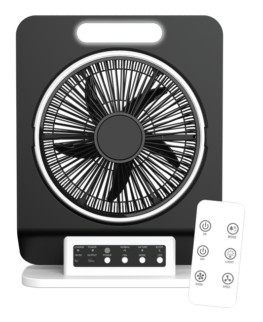 AKARI 50W Oscilating Box Fan Black (ARBF-5913)
