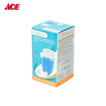 FLOSOFT 350ml Liquid and Shampoo Dispenser - White