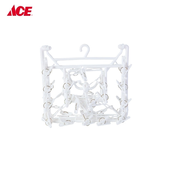 CASCADE Rectangular Hanger with 38 clips - White (GC-3266G)