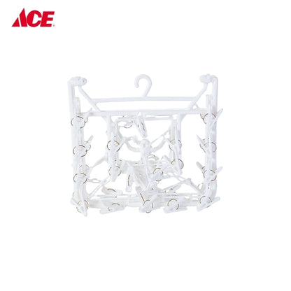 CASCADE Rectangular Hanger with 38 clips - White (GC-3266G)