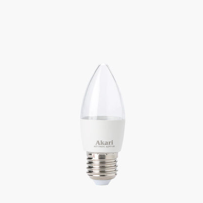 AKARI LED Clear Candle Bulb 7W Daylight E27