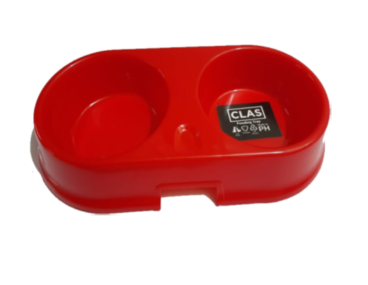 Feeding Tray Double Medium-Red