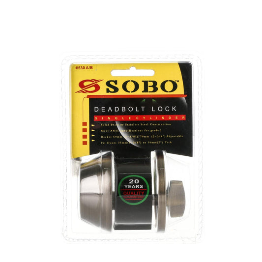 SOBO Stainless Steel Single Cylinder Deadbolt Lock