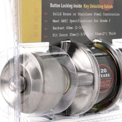 SOBO Stainless Steel Entrance Doorknob Lock Set (587SS)