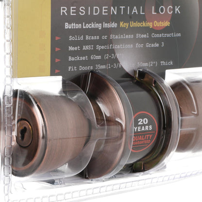 SOBO Stainless Steel Entrance Doorknob Lock Set