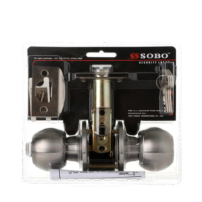 SOBO Stainless Steel Entrance Doorknob Lock Set