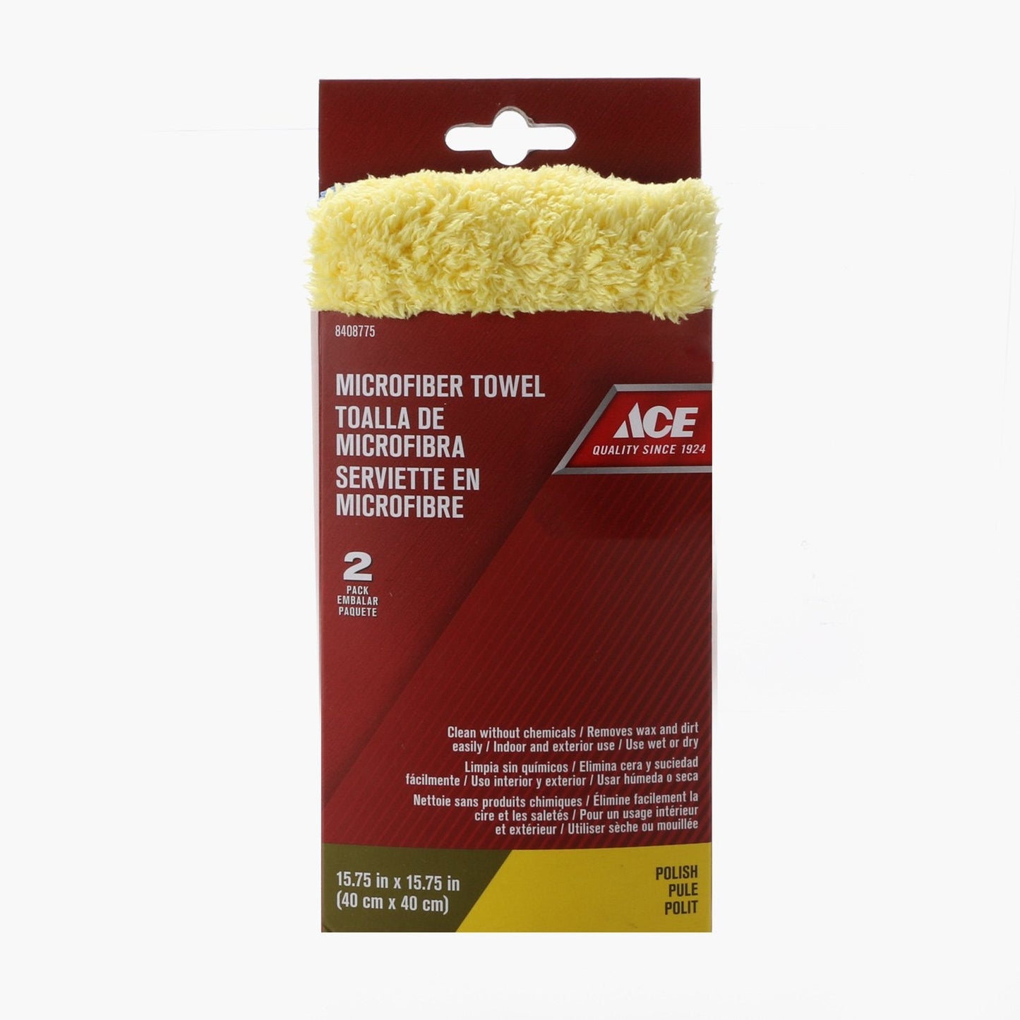 ACE 40x40cm Microfiber Towel - 2pk.