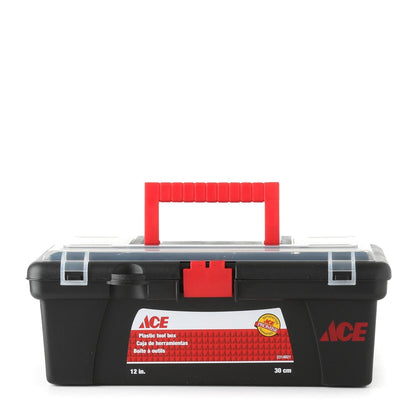 ACE Plastic Tool Box with Removable Tray 12"