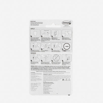 3M Command Toothbrush and Razor Holder – Frosted White