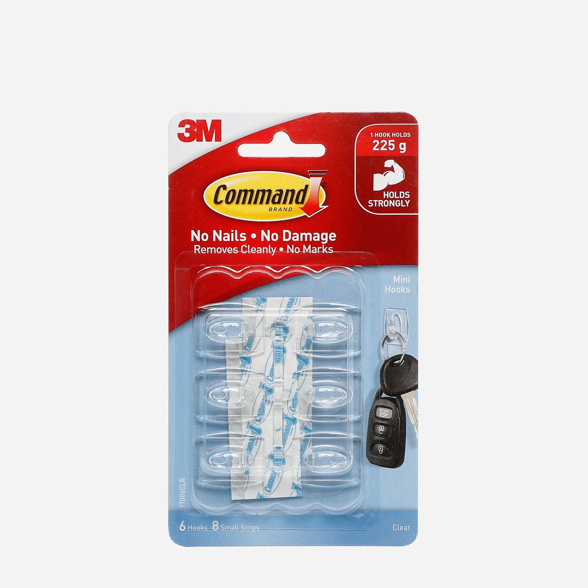 3M Command 6-Pack Clear Mini Hooks