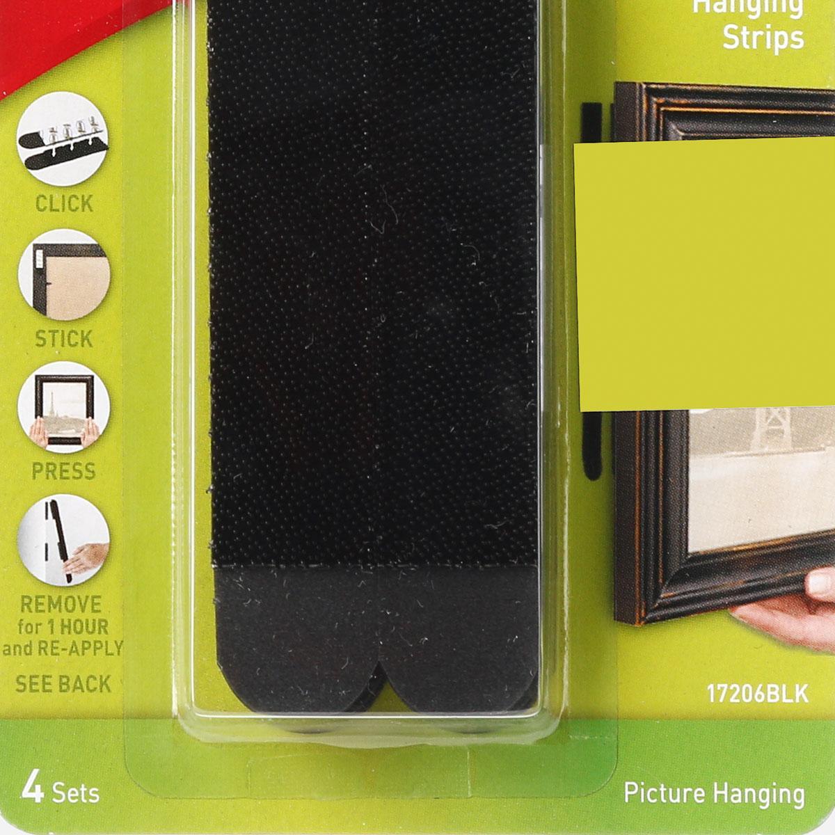 3M Command Hanging Strip - Black 4pk.