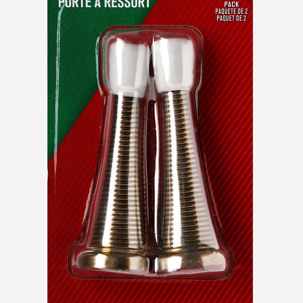 ACE 2-Pack Broad Spring Door Stop 3in. Set – Bright Brass