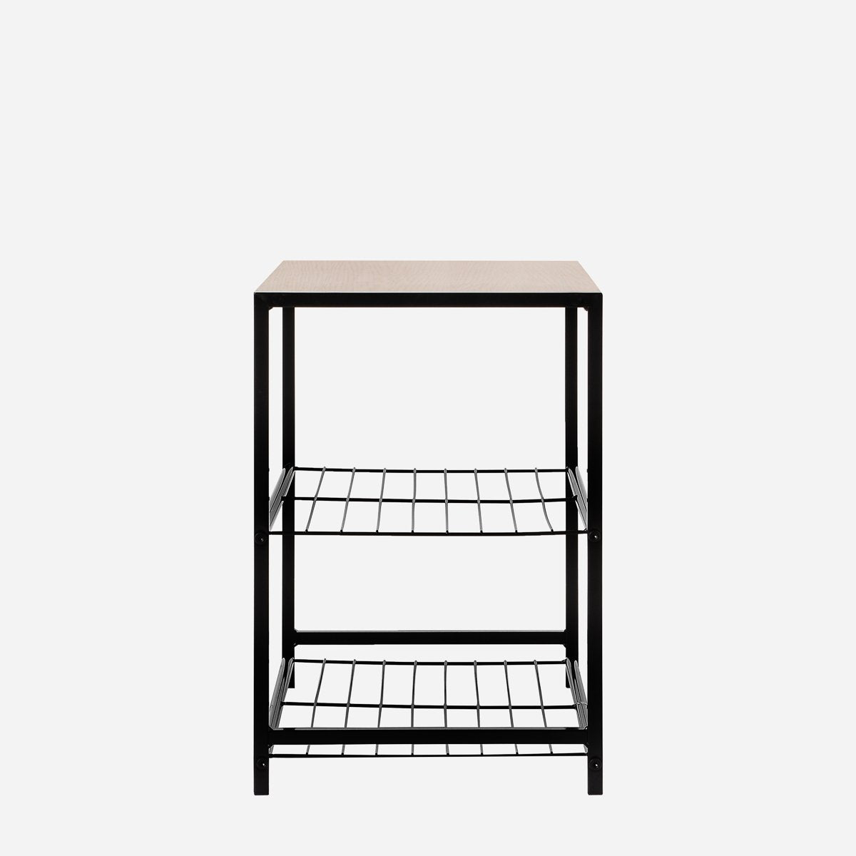 ACE 60x30x43cm 3tier Shoe Rack with Wooden Board