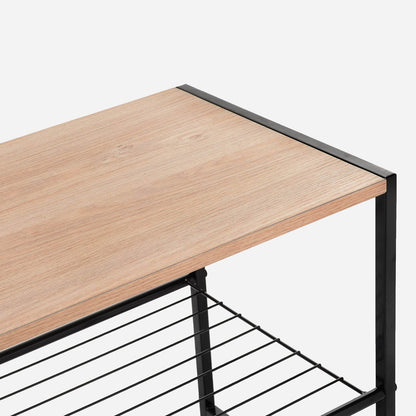 ACE 60x30x43cm 3tier Shoe Rack with Wooden Board