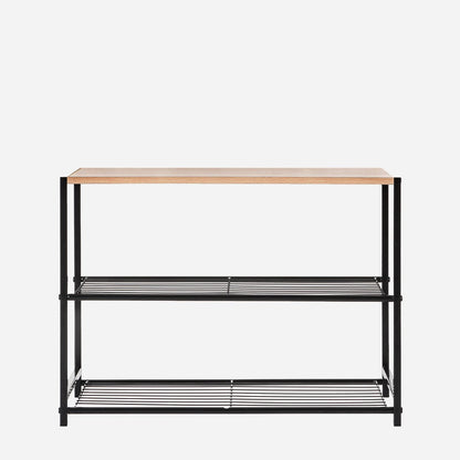 ACE 60x30x43cm 3tier Shoe Rack with Wooden Board