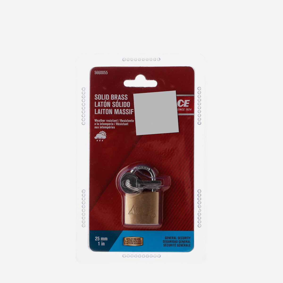 ACE 25mm Solid Brass Padlock