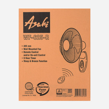 ASAHI 16in. Remote Controlled Wall Fan (WF-625R)