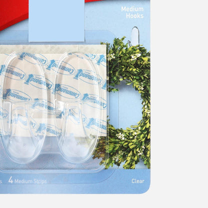 3M Command Medium Hooks - Clear 2pk.