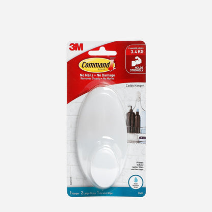 3M Command Large Bath Caddy Hanger – Frosted White