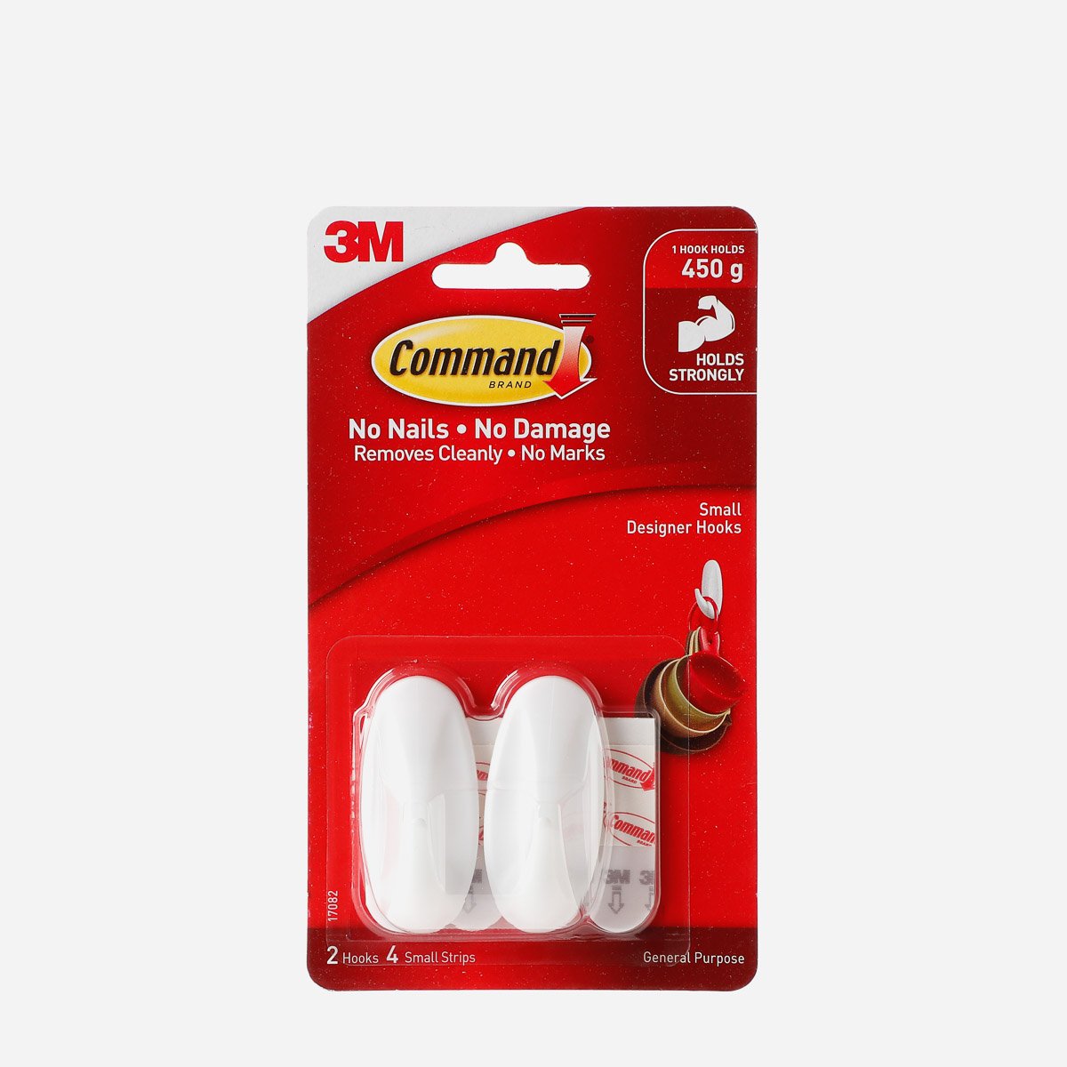 3M Command Small Designer Hook – White