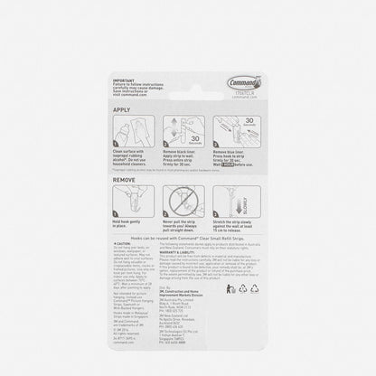 3M Command Mini Utensil Hooks - Clear 3pk.